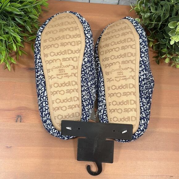 Cuddl Duds Seedstitch Slipper Clog with Luxe Sherpa Lining Size S - Picture 6 of 6